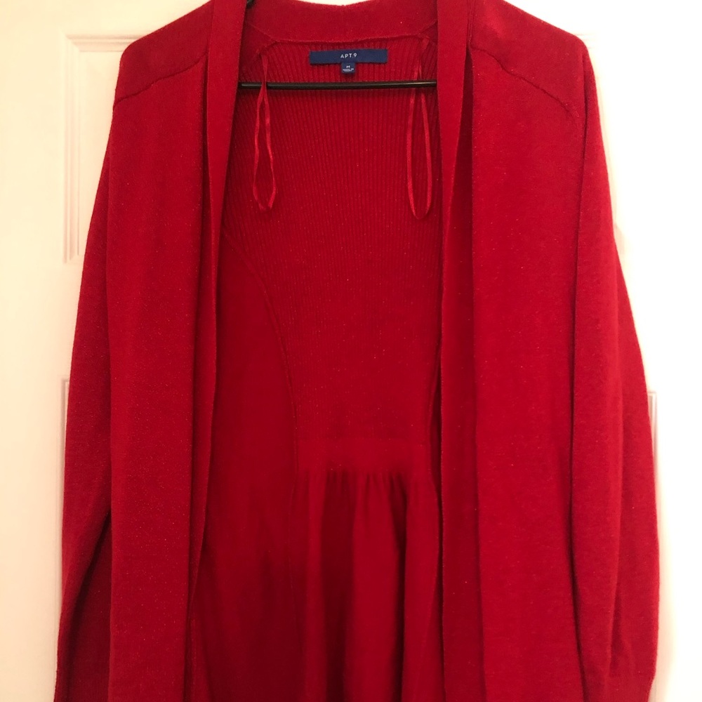Apt 9 size Medium Red Cardigan